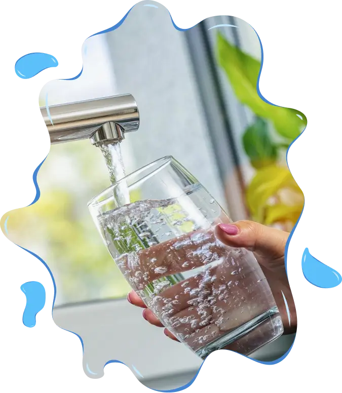 Hand pouring murky water into a glass, illustrating common water contamination concerns and the need for filtration