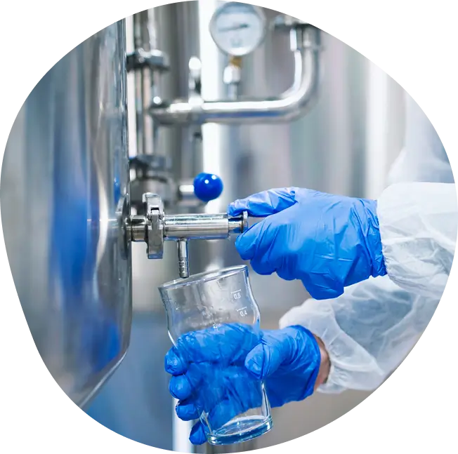 Technician using professional-grade equipment to conduct in-home water testing