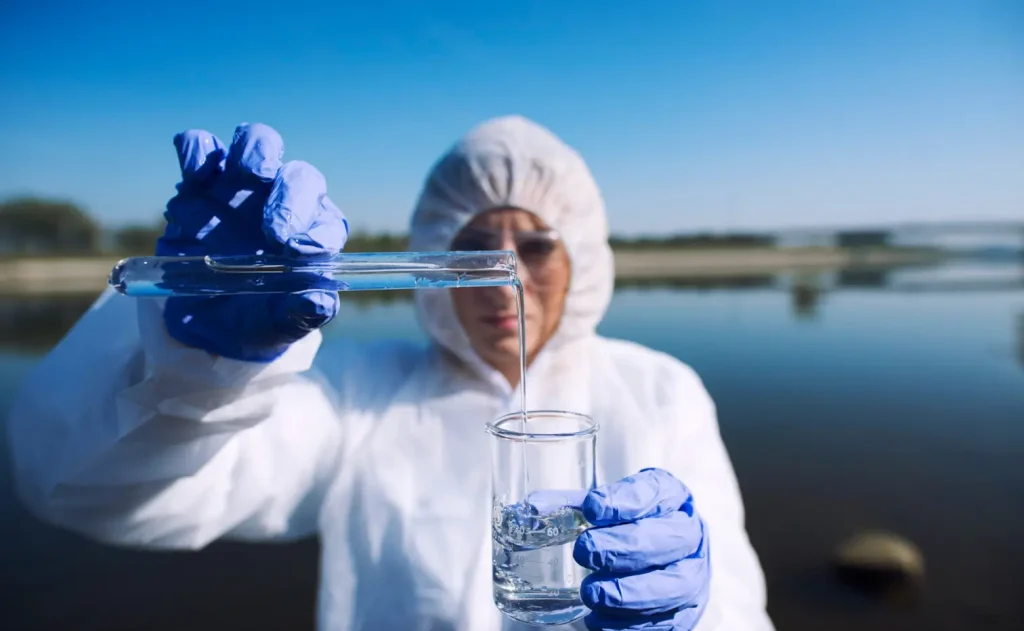 Water Pure Texas technicians conducting real-time water testing during home visit